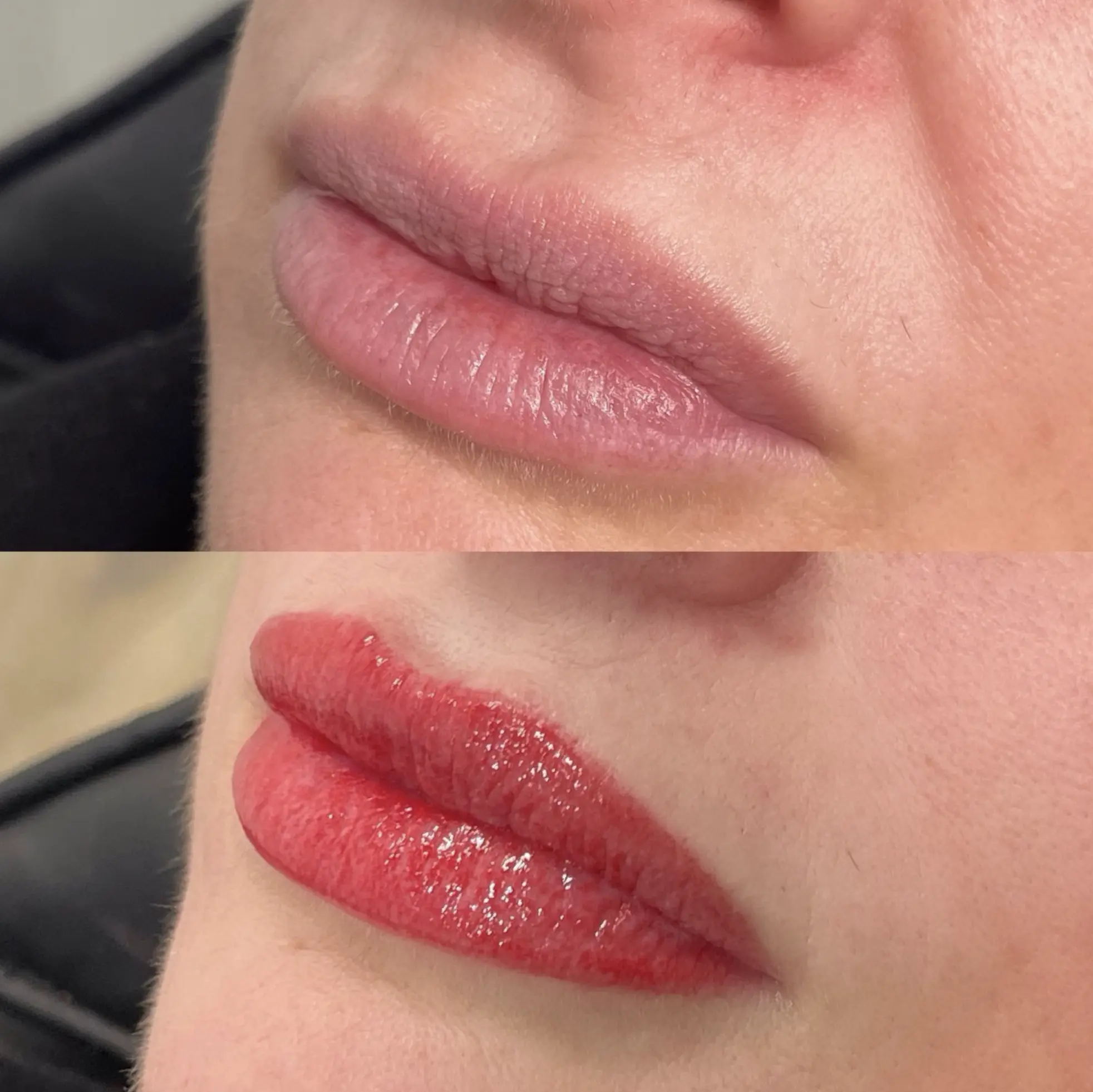 lip blushing healing process