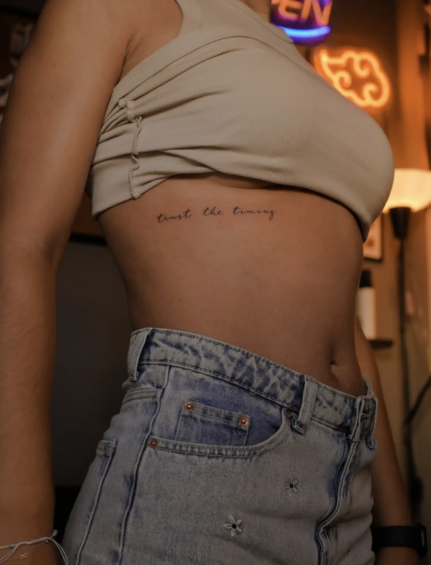 single needle tattoo